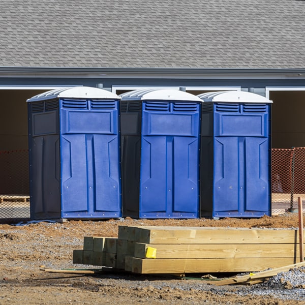 how often are the portable toilets cleaned and serviced during a rental period in Easton MD